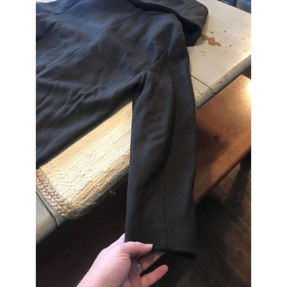 DKNY Walker Moss Dark Brown Coat Wool Blend Oversized Shawl Collar Sz XS - Picture 11 of 14